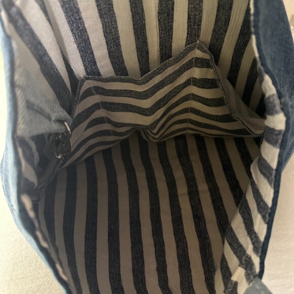 BUNDLE (2) New Hand Made Blue Jean Casual Everyday Shoulder Bag Handbag Boho - Picture 3 of 16